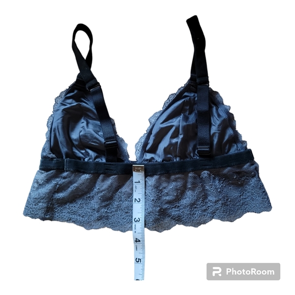 Victoria's Secret Bralette Longline Adjustable Straps Gray Lace Size S - Picture 11 of 11